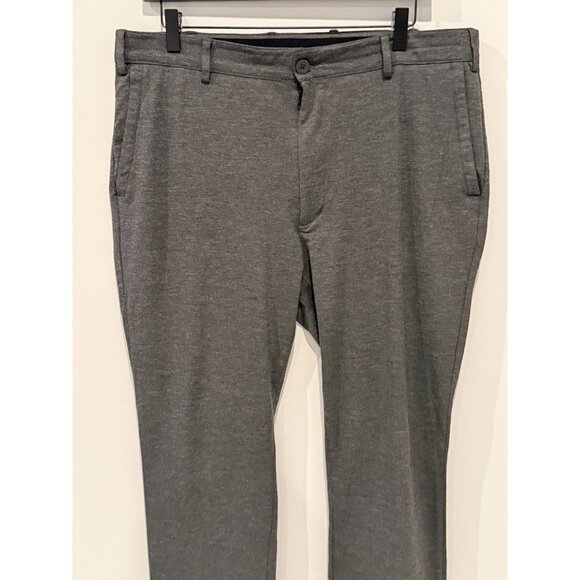 Hart Schaffner Marx Pants Mens Size 36 Dress Pants Stretch Gray Flat Front Work - Picture 5 of 13